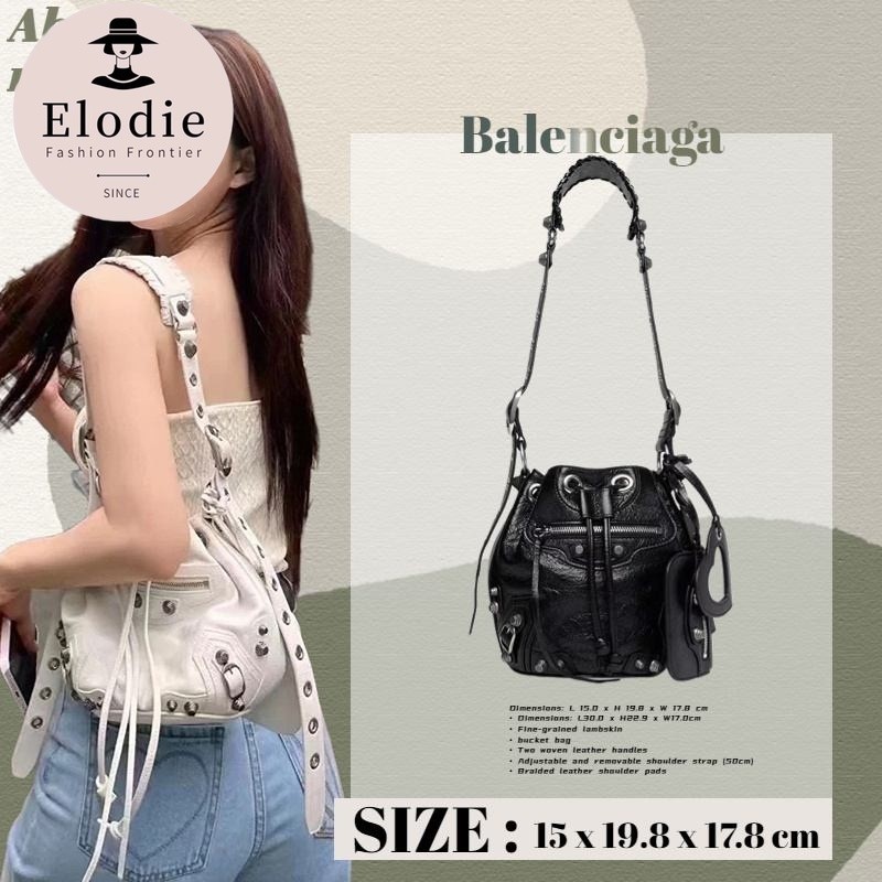 Balenciaga LE CAGOLE Small Mini Bucket Bag กระเป๋าสะพายไหล่ Messenger Bag Women