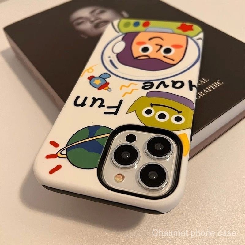 Buzz Lightyear เคสโทรศัพท์มือถือแบบแข็ง สําหรับ Iphone 15 14 13promax 12 Xs Xr 8p 2 in 1