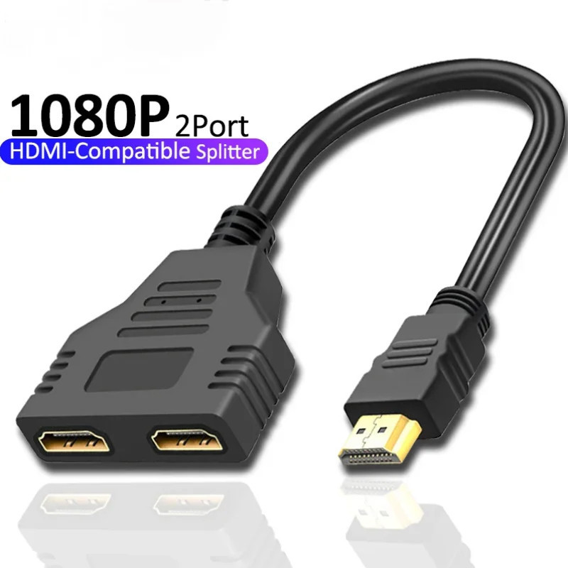 COD Full HD 1080p สายแปลง เอชดีเอ็มไอ hdmi splitter 1 ออก 2 จอ (สายต่อ)