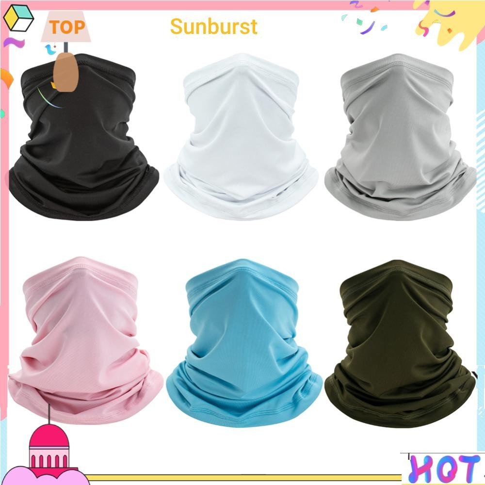 [Sunburst11.th] ผ้าพันคอกันแดด สีพื้น สําหรับขี่จักรยานกลางแจ้ง