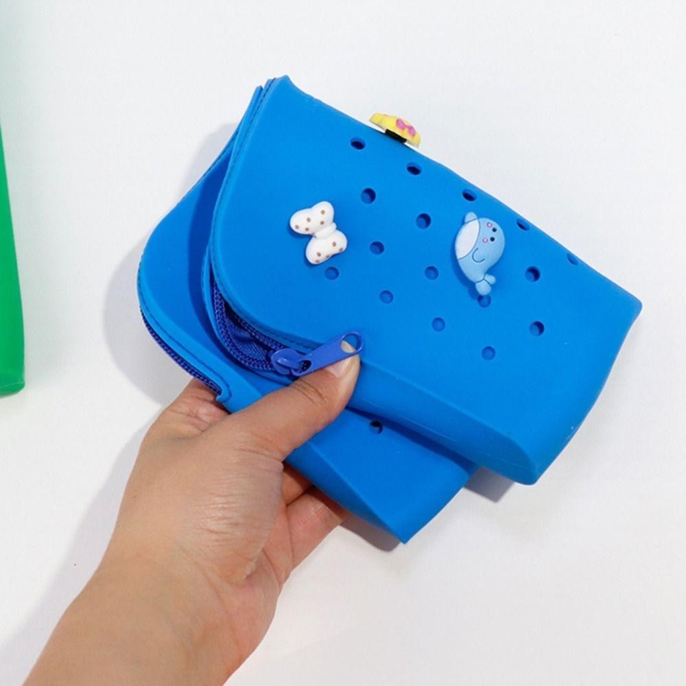 Ssunshine กระเป๋าดินสอซิลิโคน ขนาดใหญ่ จุของได้เยอะ กันสิ่งสกปรก สําหรับโรงเรียน สํานักงาน DIY