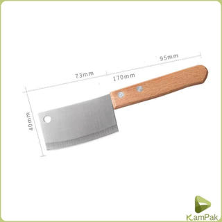 KamPak มีดอีโต้เล็ก mini ด้ามไม้ มีดบังตอจิ๋ว mini kitchen knife
