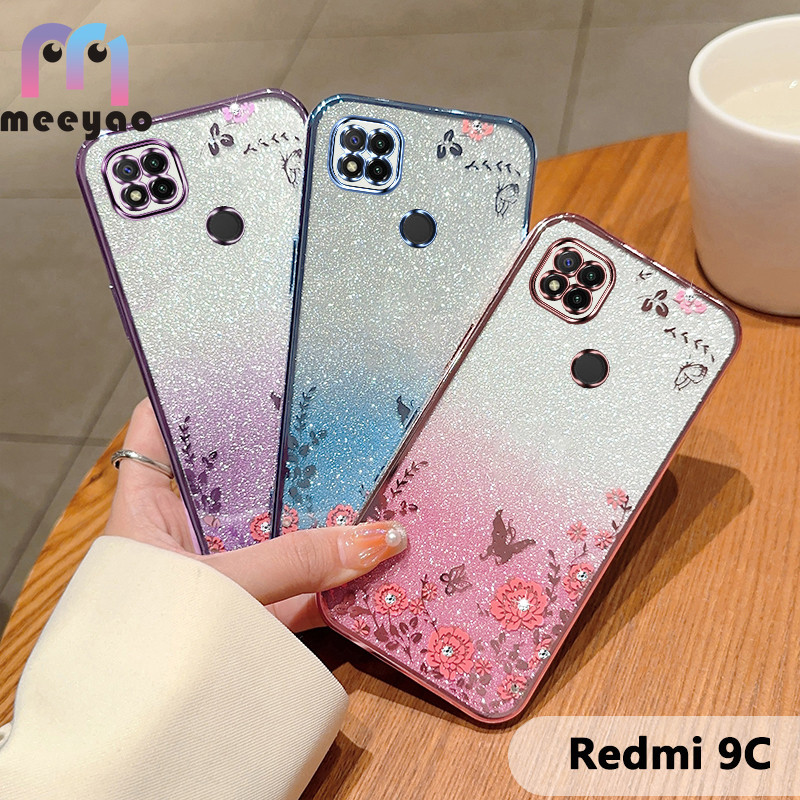 เคสโทรศัพท์มือถือ แบบนิ่ม ลายดอกไม้ สําหรับ Xiaomi Redmi 9C 9C M2006C3MG M2006C3MT