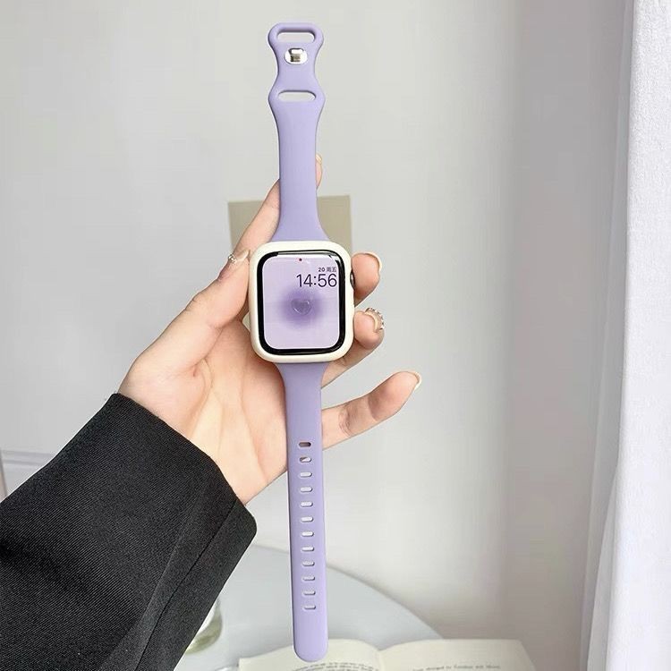นาฬิกาข้อมือซิลิโคนสายรัดเอวเล็กนุ่มสำหรับ Apple applewatch8/7 iwatch5/6 /se/ 4/32