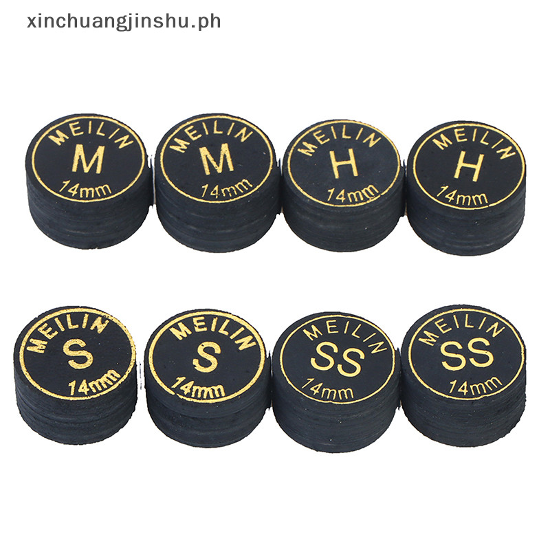 XIN 14 มม.ญี่ปุ่น Cue Tip คุณภาพสระว่ายน้ําบิลเลียด Pigskin Cue Tip Snooker Cue Tip PH