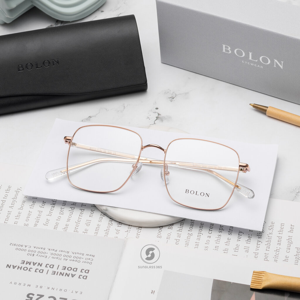 แว่นสายตา BOLON BJ7265 รุ่น Visalia B30 Rose Gold โบลอน กรอบแว่น สายตาสั้น สายตายาว กรองแสง แท้  ส่ง