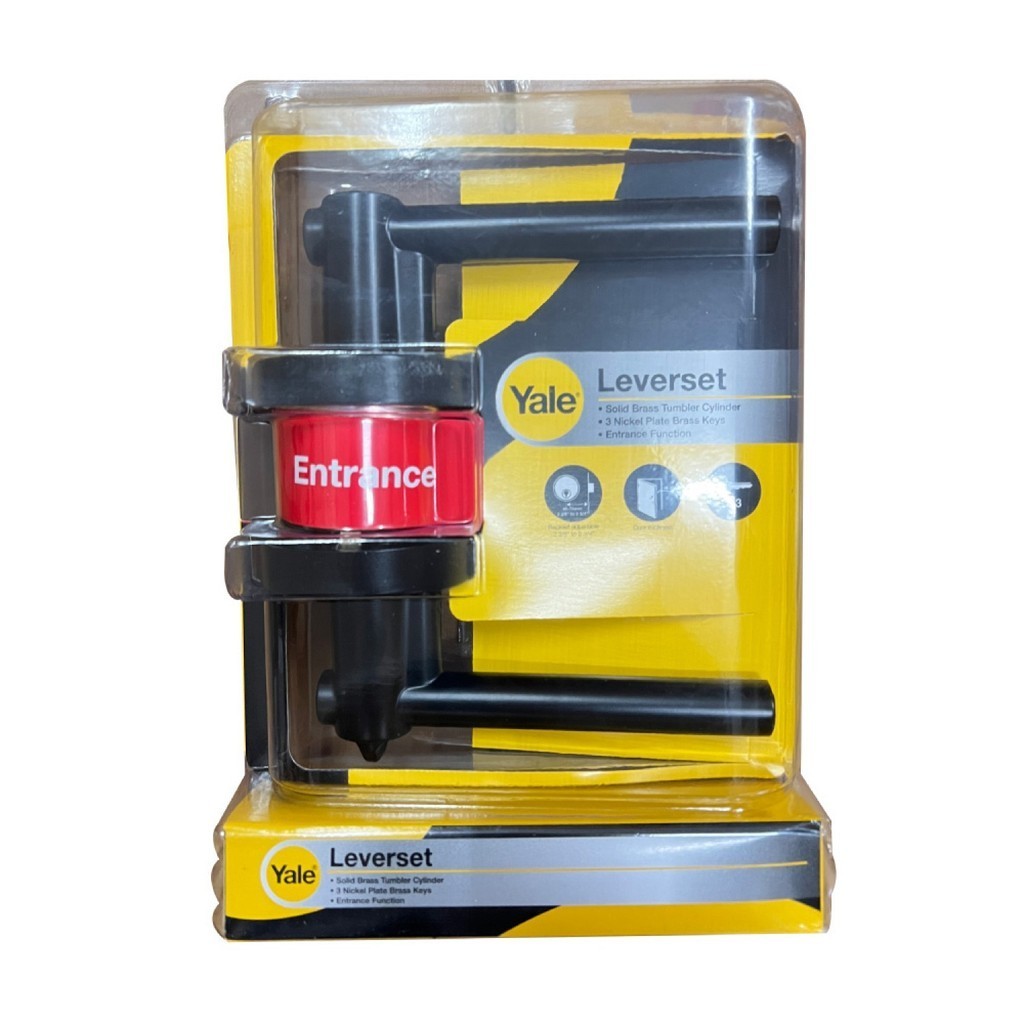 Shopping Idea YALE กุญแจมือจับก้านโยก รุ่นพรีเมี่ยม L9127 US19  ห้องทั่วไป สีดำ ฮิตติดเทรน