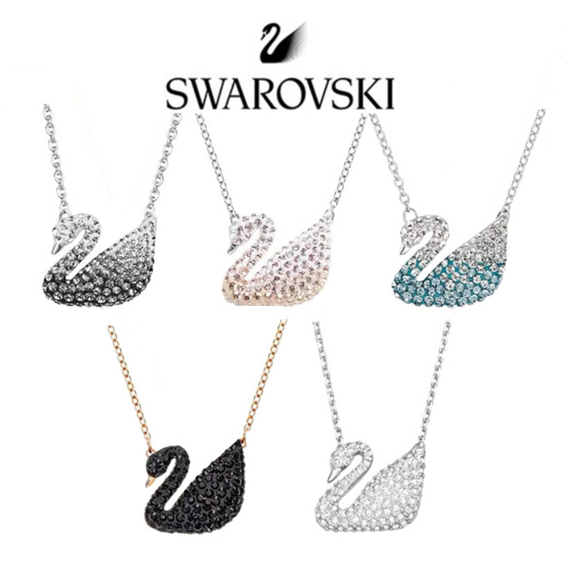 ♞Swarovski สร้อยคอ แท้ Iconic Swan necklace สร้อยคอจี้หงส์ สร้อยคอพร้อมจี้ผู้หญิง ของแท้100%