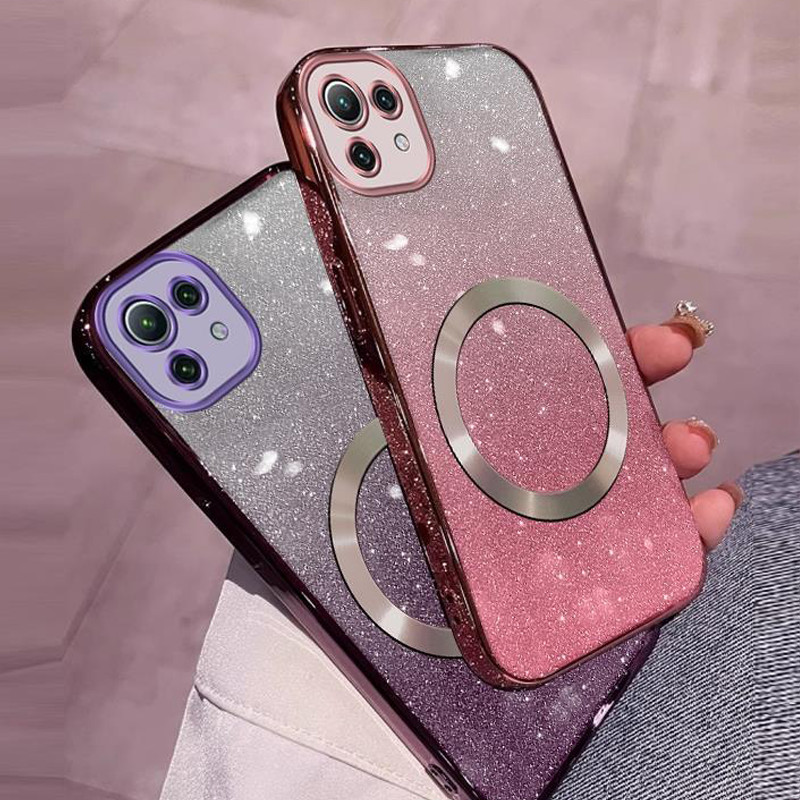เคสโทรศัพท์มือถือ ซิลิโคนนุ่ม ใส กันกระแทก พร้อมที่ชาร์จแม่เหล็กไร้สาย สําหรับ xiaomi mi 11 lite 11t 11 lite 5g ne 11t pro