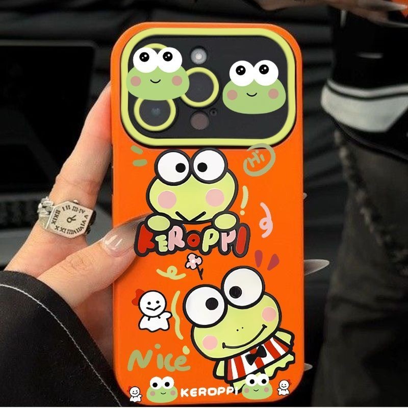 เคสโทรศัพท์มือถือ ซิลิโคนนุ่ม ลายกบตาโตน่ารัก สําหรับ รูปที่ 4