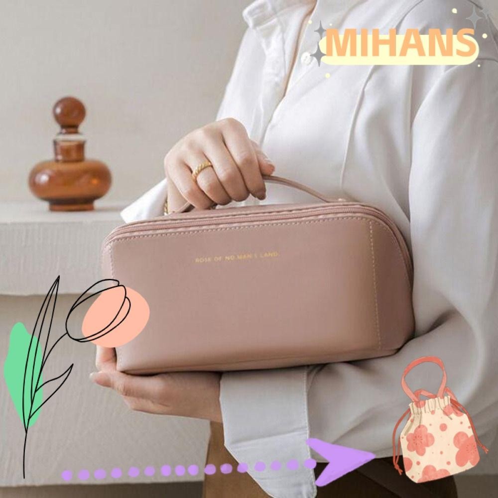 Mih กระเป๋าเครื่องสําอาง แบบพกพา พร้อมช่องใส่แปรง
