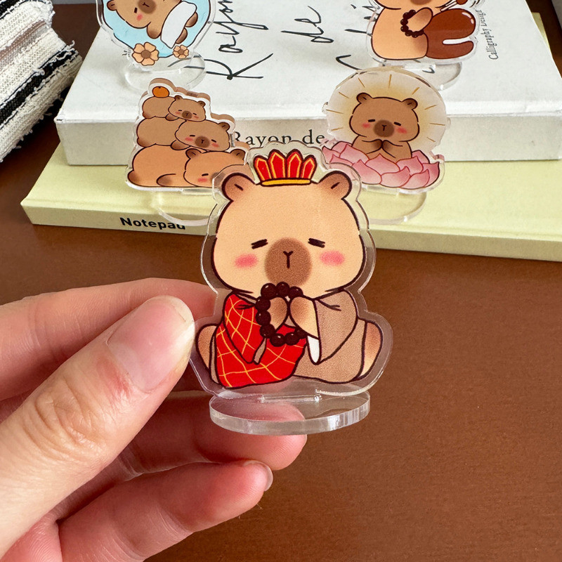 ตุ๊กตาคาปิบาราอะคริลิค แบบตั้งโต๊ะ เหมาะกับของขวัญวันเกิด สําหรับนักเรียน