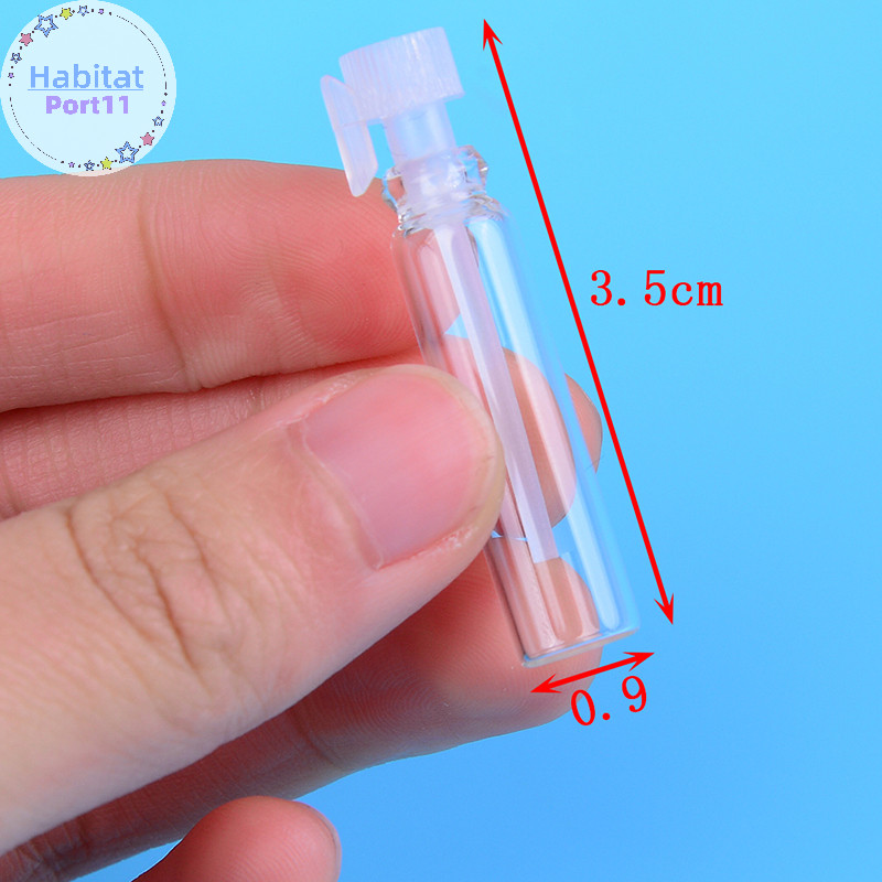Habitatport 10/50ชิ ้ นมินิ 1ml ขวดแก ้ วขวดห ้ องปฏิบัติการเปล ่ าน ้ ํามัน th