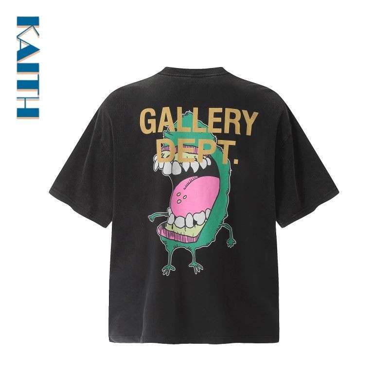 #T5 เสื้อยืด ผ้าฝ้าย พิมพ์ลายกราฟฟิคการ์ตูนมอนสเตอร์ ปากใหญ่ ขนาดใหญ่ สไตล์เกาหลี วินเทจ สตรีท ยอดนิยม สําหรับผู้ชาย และคู่รัก