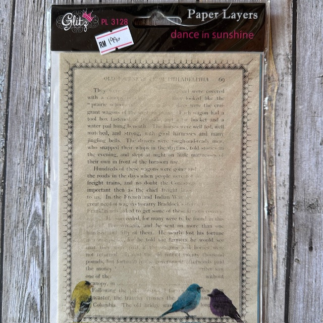 Glitz Design Dance In Sunshine Paper Layers 5"X7" 6/Pkg (กระดาษคอลลาเก)