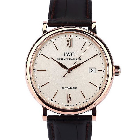 Iwc IWC IWC Botao Fino นาฬิกาข้อมืออัตโนมัติ สีโรสโกลด์ สําหรับผู้ชาย356504
