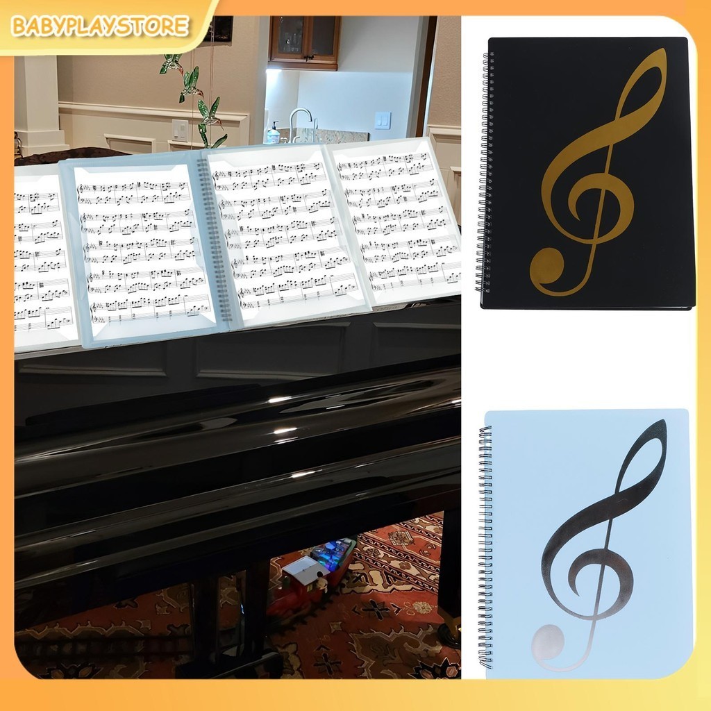 4/2/1pcs แผ่นโฟลเดอร์ขยายเสียงเพลง 4 หน้า ขนาด A4 สําหรับจัดเก็บแผ่นดนตรี SHOPQJC7772