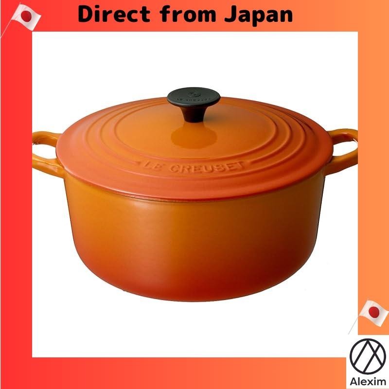 [ส่งตรงจากญี่ปุ่น] Le Creuset เตารีดเคลือบ ทรงกลม 20 ซม. สีส้ม ใช้ได้กับเตาแก๊ส เหนี่ยวนํา และในเตาอบ และยังปลอดภัยกับเครื่องล้างจาน สินค้านี้ขายโดยร้านค้าปลีกที่ได้รับอนุญาตในญี่ปุ่น

