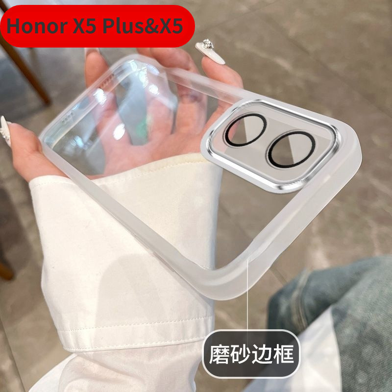 เคสโทรศัพท์มือถือแบบนิ่ม ใส กันรอยกล้อง บาง สําหรับ Honor X5 Plus 5G 2023 HonorX5 4G X5Plus HonorX5Plus
