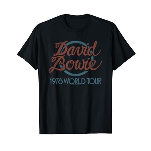 เสื้อยืด ผ้าฝ้าย พิมพ์ลายโลโก้ David Bowie - 1978 World Tour สําหรับผู้ชาย 4XL 5XL 6XL