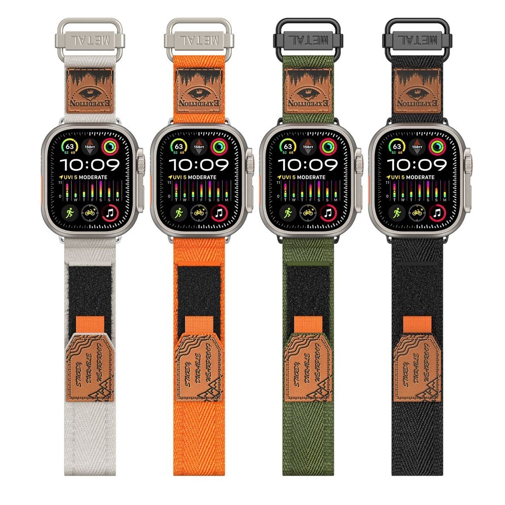 สายนาฬิกาข้อมือ สายหนัง ไนล่อน แฟชั่น สําหรับ Apple Watch 789 Generation