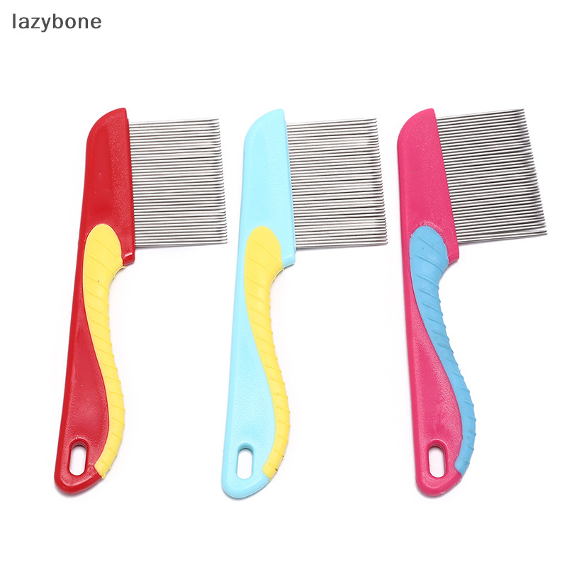 {LZ} หวีกําจัดขนสุนัข แมว หวีเหา สเตนเลส หวีเหา หมัด {lazybone}