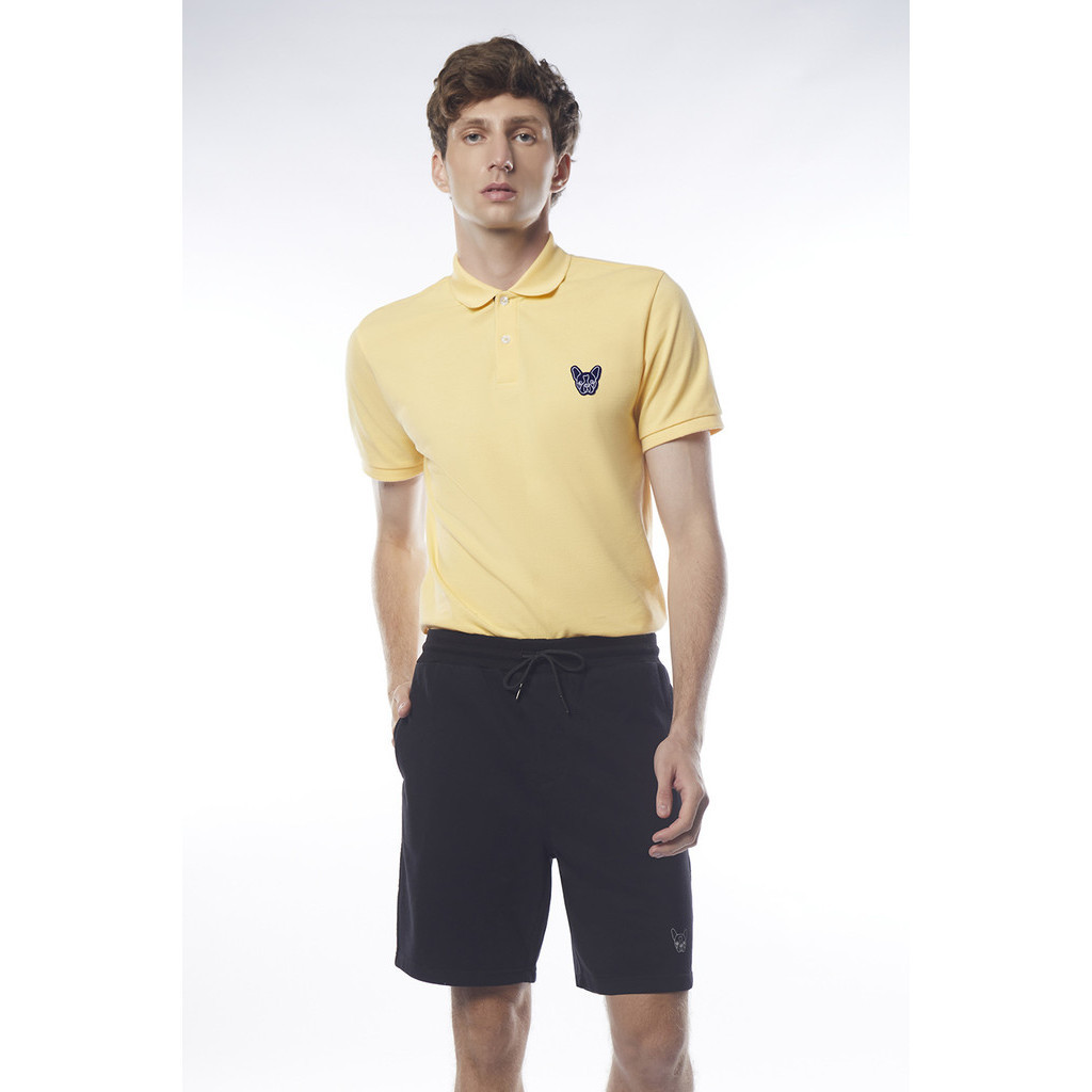 ESP เสื้อโปโลลายเฟรนช์ชี่ ผู้ชาย สีเหลือง | Frenchie Polo Shirt | 03796