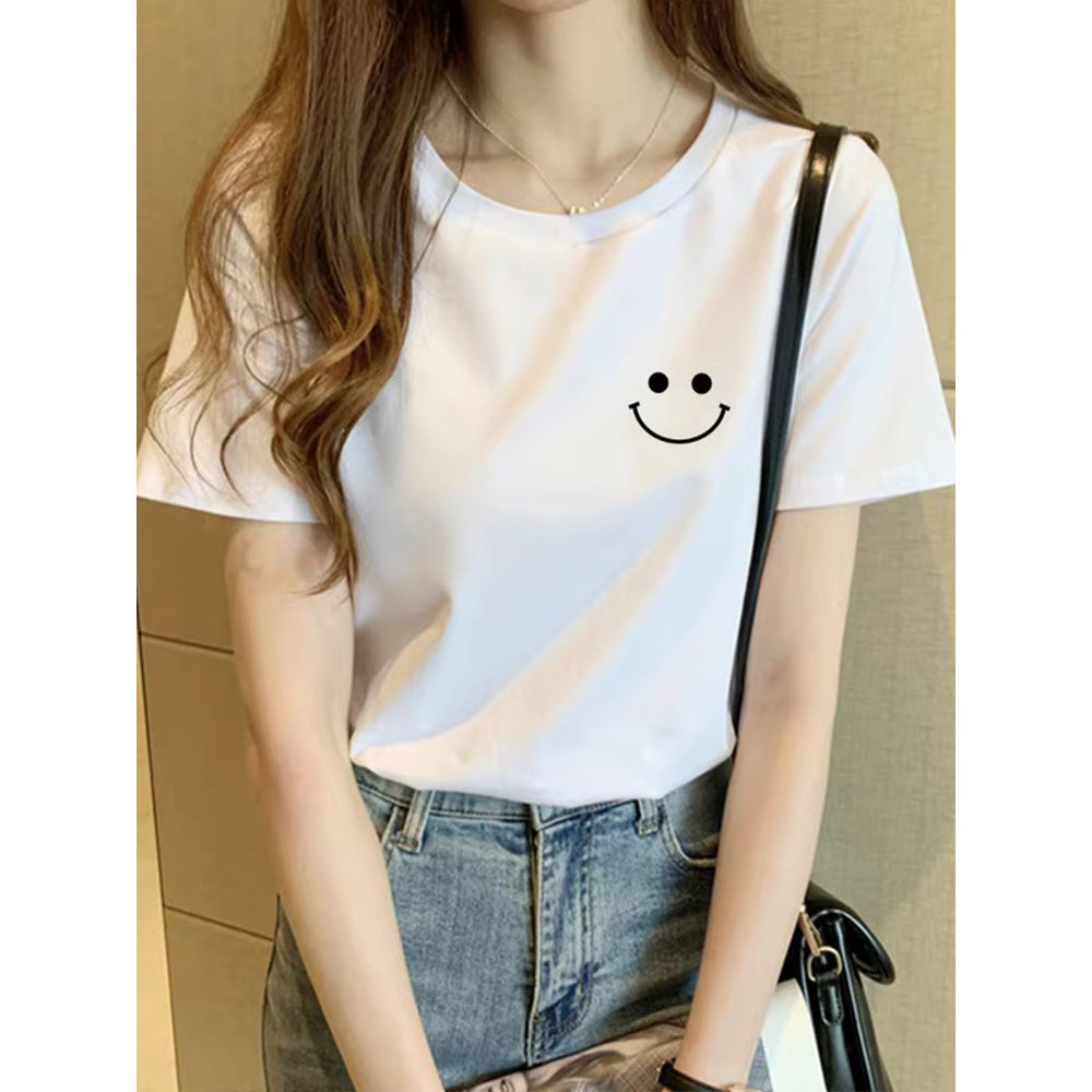 （จัดส่งตลอด 24 ชั่วโมง）Angle Official พร้อมส่ง เสื้อยืดแขนสั้น คอกลม ผ้าcotton100% คุณภาพดี ผ้านิ่มใส่สบาย