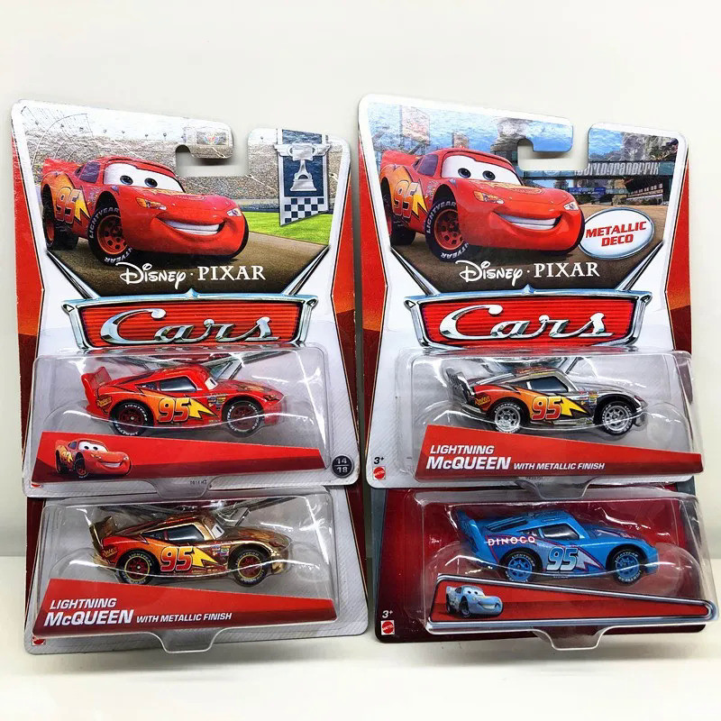 1:64 Disney Pixar Cars Lightning McQueen Mater DJนายอําเภอSally Jackson StormโลหะDiecastรุ่นรถของเล่