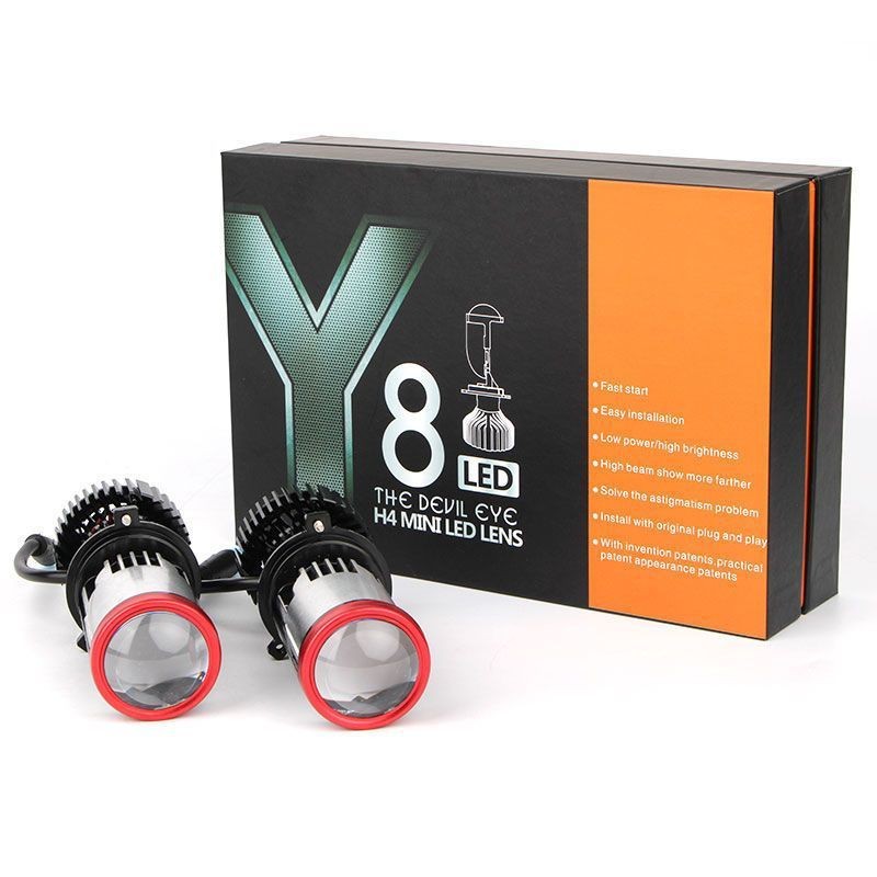 ไฟหน้ารถ Y6D Y7D Y8D หลอดไฟ LED สำหรับรถจักรยานยนต์ H4 H7 เข้ากันได้กับรถยนต์พิเศษ