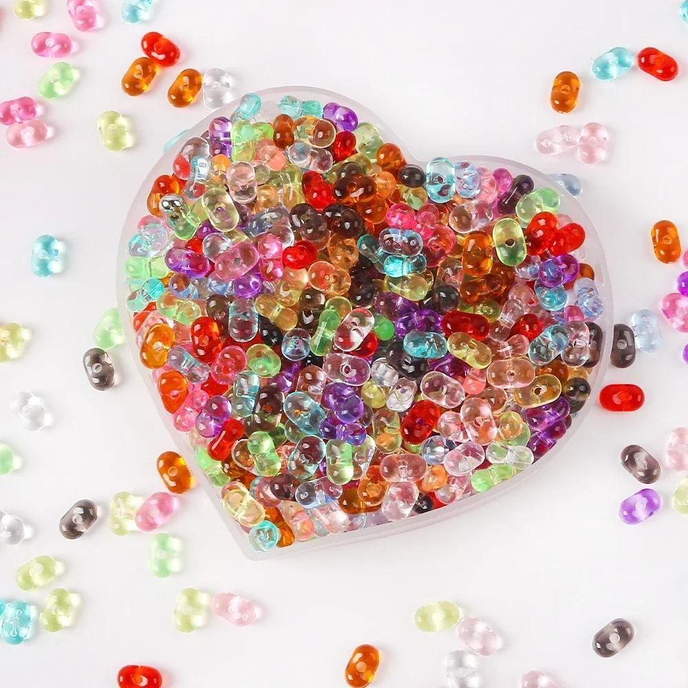 10g 4x6 มม.โปร่งใสสีการ์ตูนถั่วลิสงรูปร่างลูกปัดอะคริลิค Charms Diy เครื่องประดับเสื้อผ้า/พวงกุญแจอุปกรณ์เสริม - รูปที่ 3