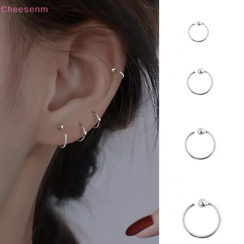 Cheenm Minimalist ผู้หญิง Hoop ต่างหูขนาดเล็กหูกระดูกหัวเข็มขัด Fine หูเครื่องประดับเล็บต่างหูผู้หญิงหู Hoops เครื่องประดับแฟชั่น TH