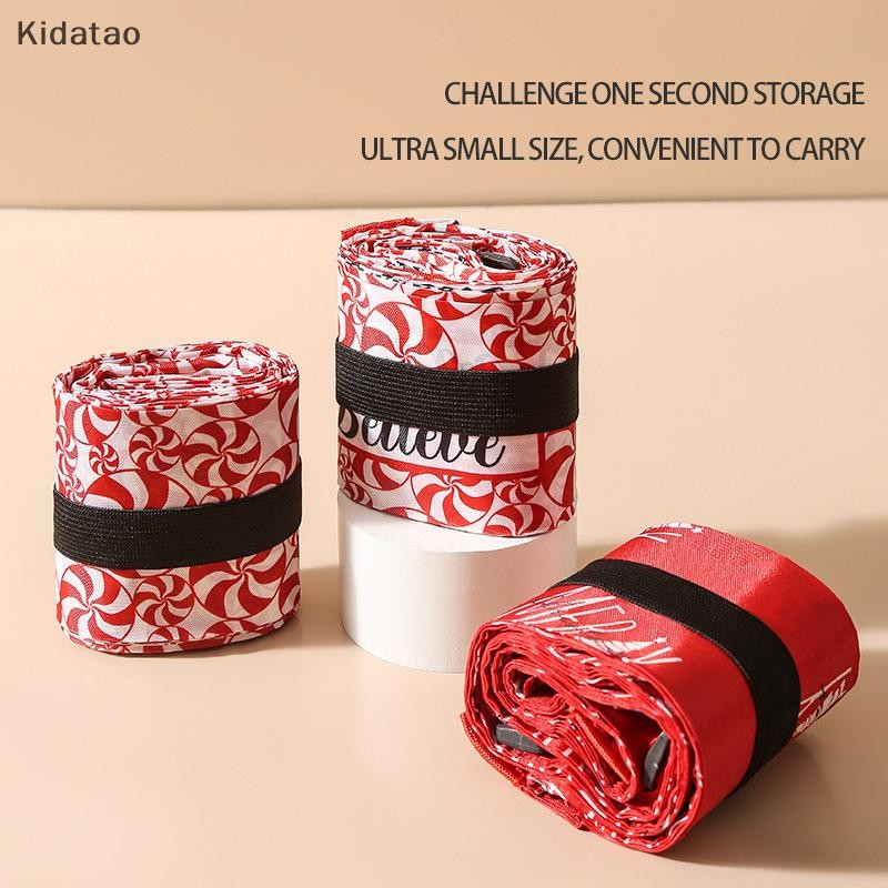 คิดตาโอะ แบบพกพาพับซูเปอร์มาร์เก็ตถุงช้อปปิ้งความจุขนาดใหญ่กระเป๋ากันน้ําถุงผ้ากระเป๋าช้อปปิ้งกระเป๋าถือเป็นมิตรกับสิ่งแวดล้อมกระเป๋าใ