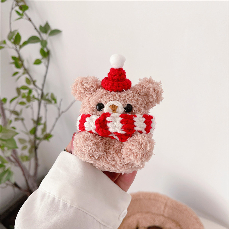 ผ้าพันคอ Bear Fluffy Soft น่ารักน่ารักสําหรับ Beats Studio Buds + Plus Buds+ ฝาครอบเกราะป้องกันสําหร