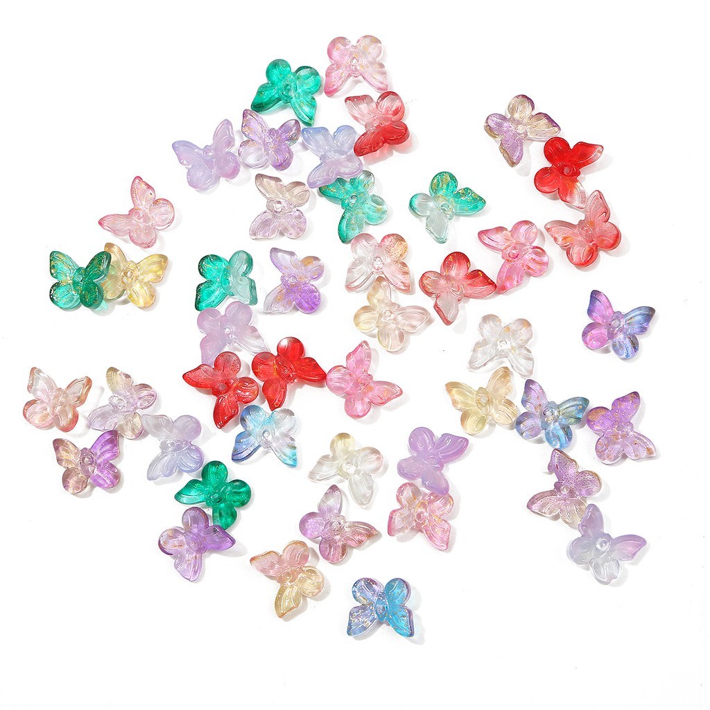 10 ชิ้น/ล็อตสี Lampwork ลูกปัดผีเสื้อรูปร่างลูกปัดแก้วสําหรับต่างหูเครื่องประดับทําทําด้วยมือ DIY สไตล์โบราณอุปกรณ์เสริม ราคา ถูกที่สุด ดีลบีเคเค แกลเลอรีภาพที่ 2