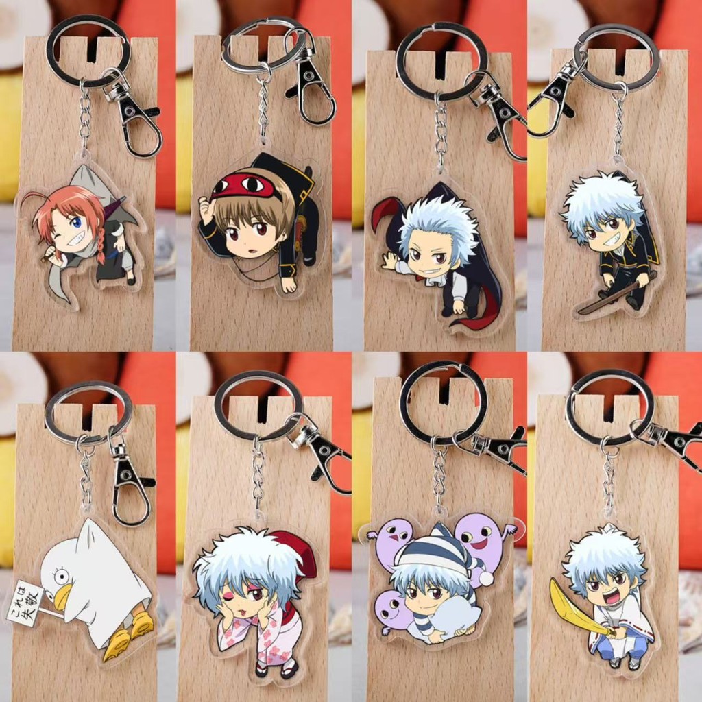 อะนิเมะ Gintama Kagura Sakata Gintama พวงกุญแจอะคริลิค