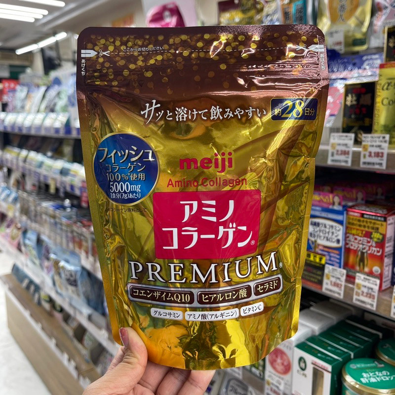 🍙จากญี่ปุ่น🎌 Amino Meji Collagen Premium ส่วนผสมเข้มข้นเห็นผลดียิ่งขึ้นกว่าเดิม