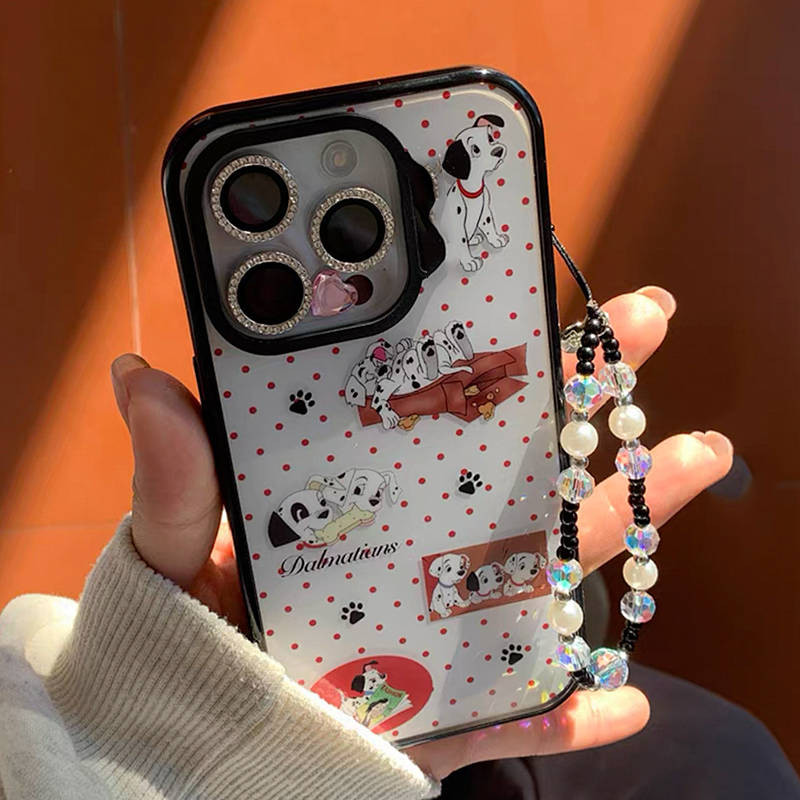 [1140 People] New Year Polka Dot Dog Iphone16promax Phone Case Apple 11/12/13/14/15 Cute Stain-Resis