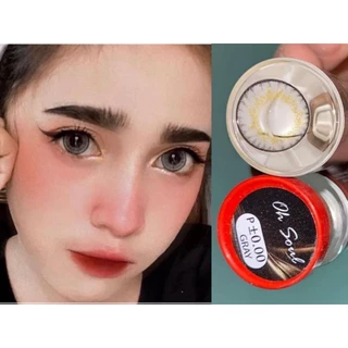 คอนแทคเลนส์ บิ๊กอาย รุ่น Oh soul สีเทา/ตาล Gray/Brown มีค่าสายตา (0.00)-(-10.00)