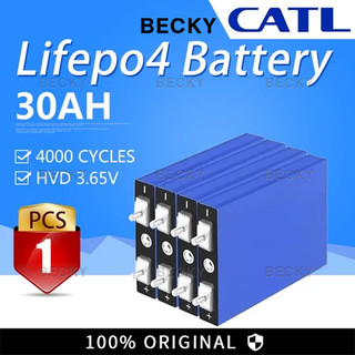 BECKY 30Ah CATL/BYD Baru Lifepo4 Baterai 3.2V 30Ah Lifepo4 Baterai Cell Lithium Iron Phosphate Deep Cycles for Diy 12V 24V 36V 48V Solar Energy UPS Power (hot Sell)