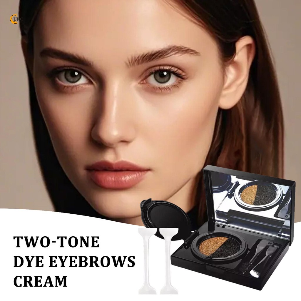 Eyebrow & Eye-liner Cream with Stamp Waterproof Versatile Eyebrow Stamp Kit