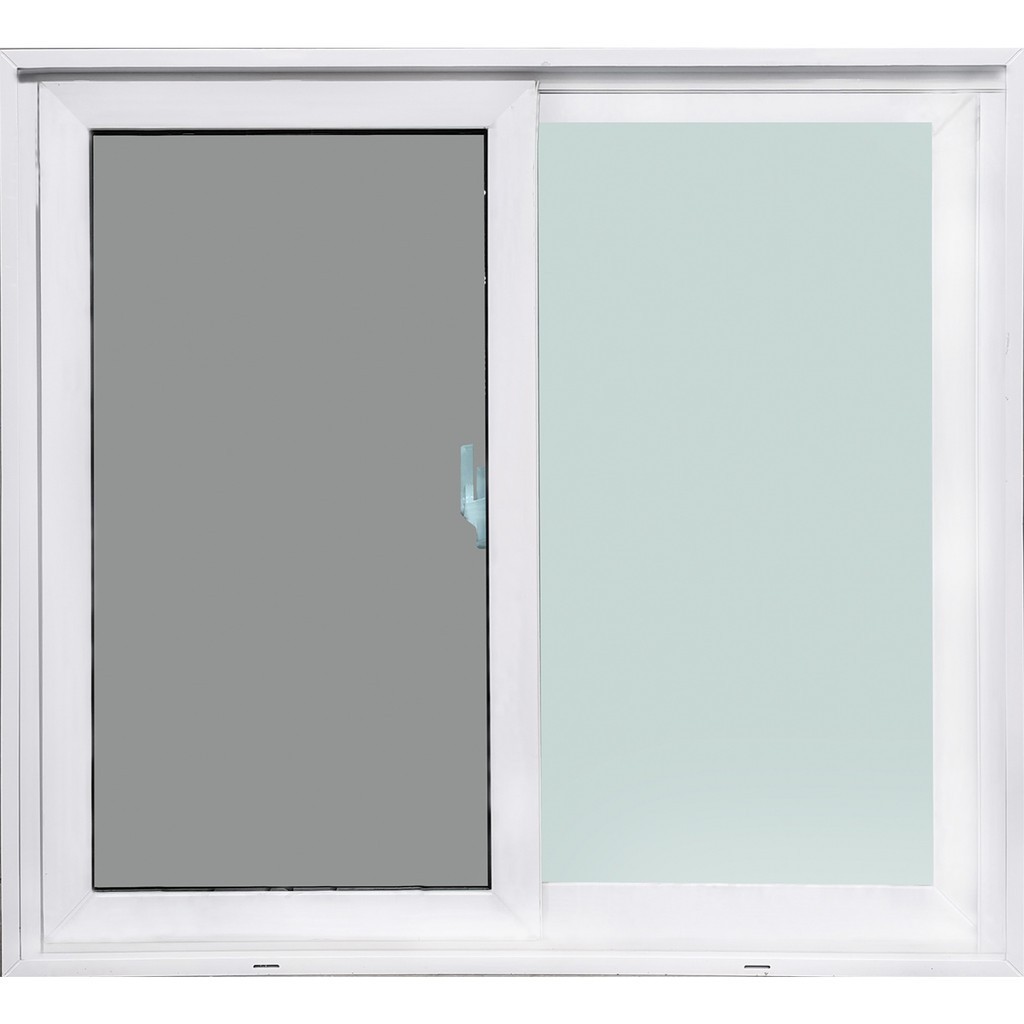 GlobalHouse WINDOW ASIA (ECO 60-100) uPVC หน้าต่างบานเลื่อน SS 120X110 ซม. สีขาว พร้อมมุ้ง สินค้าของแท้คุณภาพดี