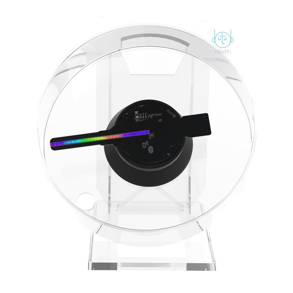 [mjia] พัดลมโปรเจคเตอร์ โฮโลแกรม 3D 3D HD LED พร้อมพัดลมวิดีโอ