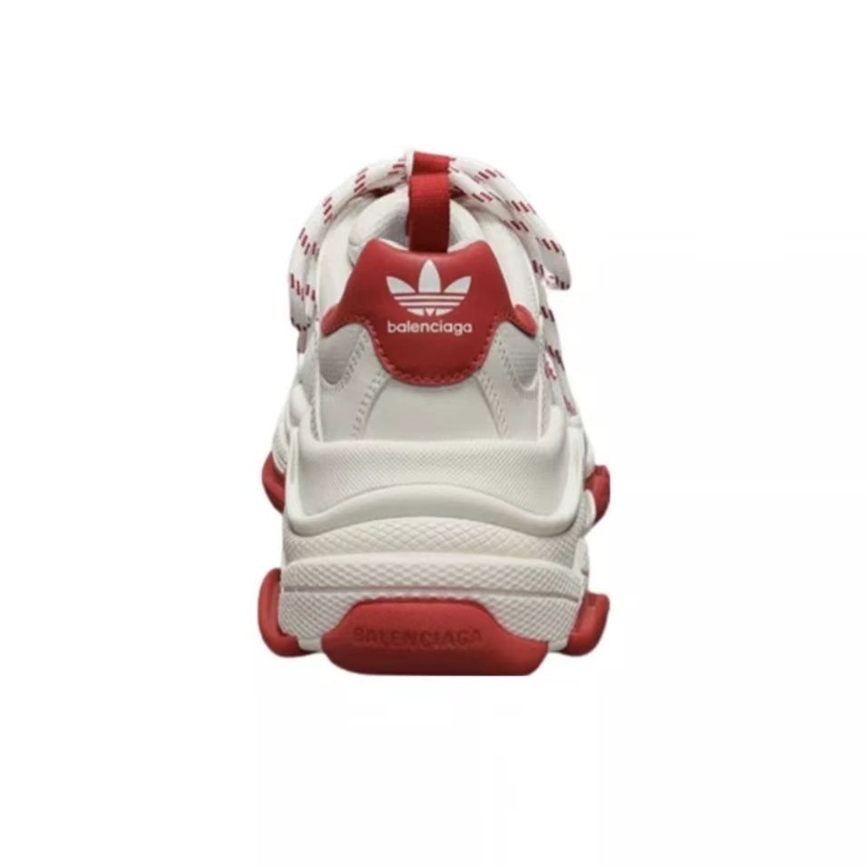 Adidas x Balenciaga Triple S สีแดง ของแท้100%รองเท้าผ้าใบ