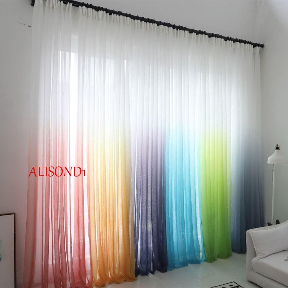 Alisond1 Tulle ผ้าม่านหน้าต่าง ไล่โทนสี 1x2.7 เมตร