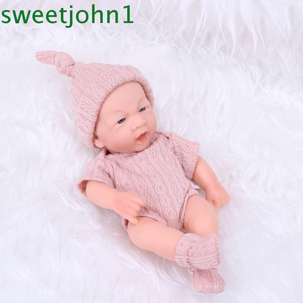 Sweetjohn ตุ๊กตาเด็กทารก ซิลิโคน สัมผัสนุ่ม เสมือนจริง ตุ๊กตาเด็กแรกเกิด ซิลิโคน ของเล่น ที่มีสีสัน ซิลิโคน ขนาดเล็ก 20 ซม. ตุ๊กตาเด็กแรกเกิด ของเล่นเด็ก