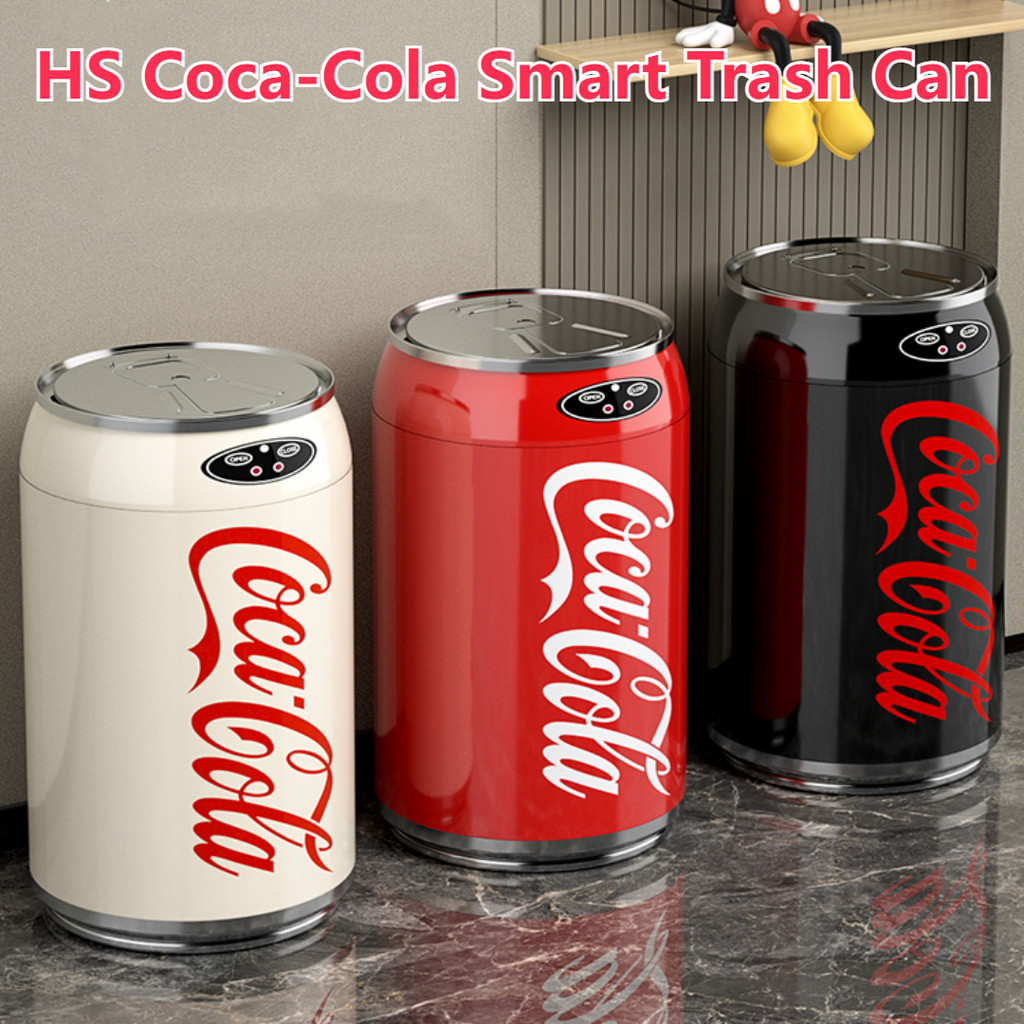 Hs Coca-Cola ถังขยะไฟฟ้าอัจฉริยะ เหนี่ยวนําอัจฉริยะ รูปลักษณ์สูง สร้างสรรค์ สําหรับห้องนั่งเล่น 2023
