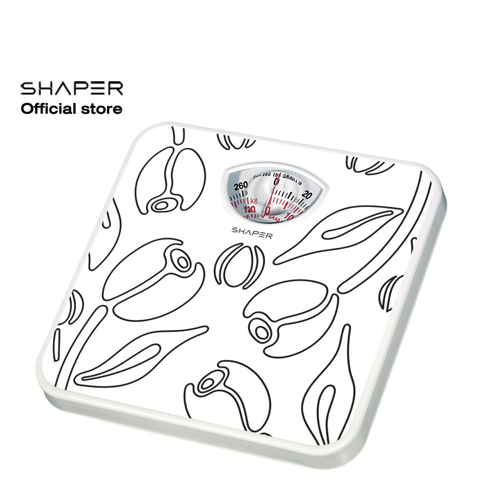 SHAPER เครื่องชั่งน้ำหนักบุคคลแบบสปริง รุ่น MS-Tulip สีขาว