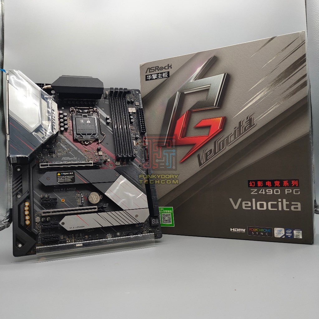 เมนบอร์ด ASRock Z490 PG VELOCITA ATX LGA1200