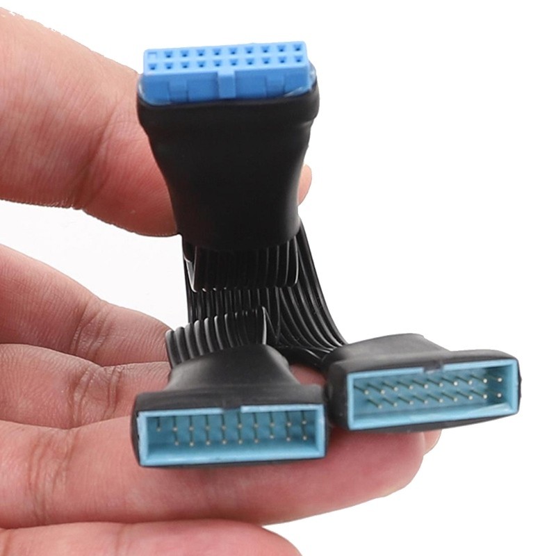 Con สายเคเบิลต่อขยาย USB3 0 USB3 0 19 20 Pin ตัวผู้ เป็นตัวเมีย 15 ซม. 5 9 นิ้ว